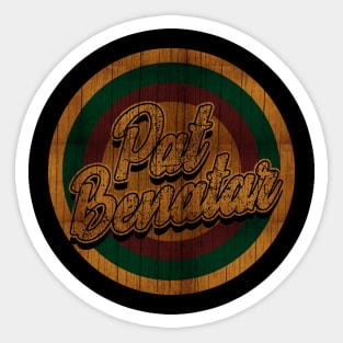 Circle Retro Pat Benatar Sticker